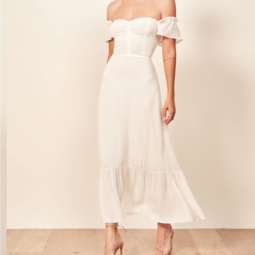 Reformation butterfly dress white size 6